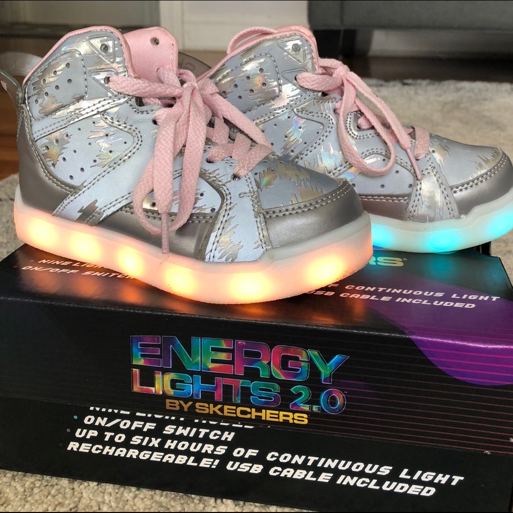 Skechers energy lights 2.0- silver- size 11. NWOT